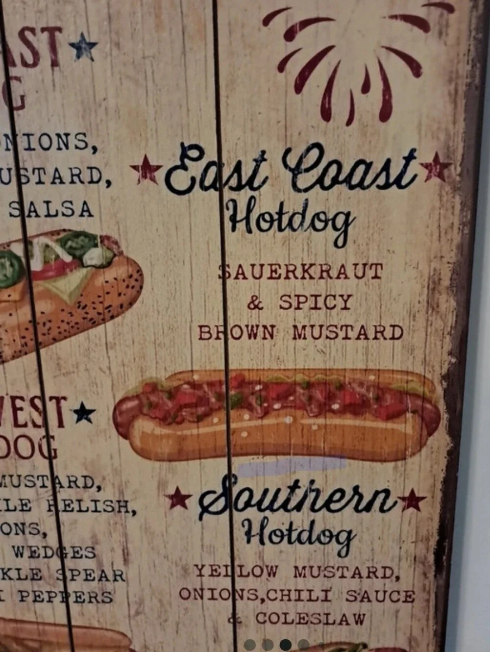 PIER ONE IMPORTS Hot Dog Menu Sign